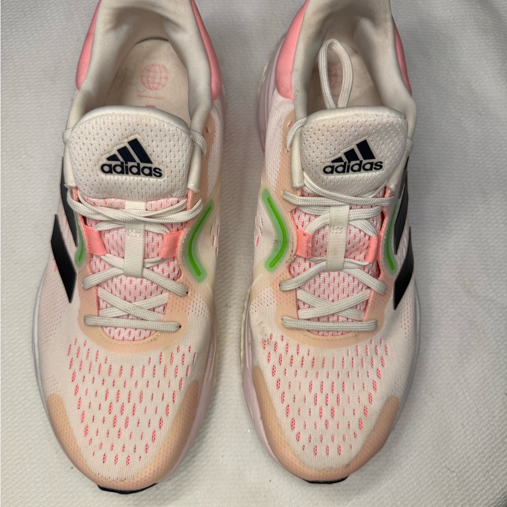 Adidas Women's Sneakers - Pink, Green, Black, and White